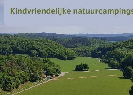 uitzicht van weiland en bos in de Ardennen