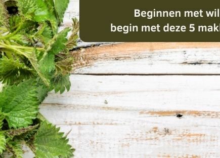 brandnetel op een witte plank